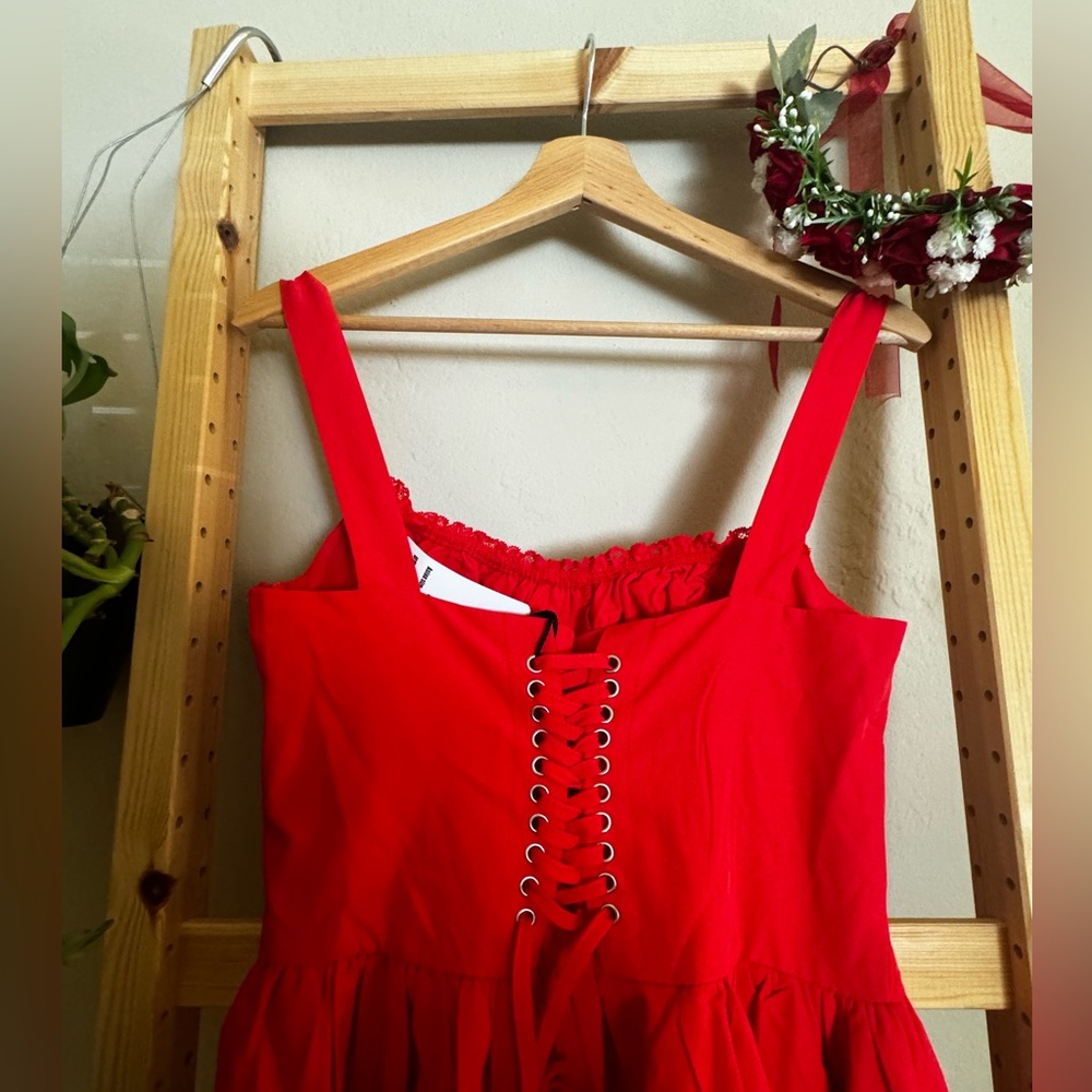 Red Cottage Fairy Rave Outfit - Picture 6 of 10